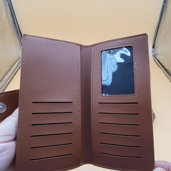 🩷 3/$15 Cute Women's Wallet with a Heart Pattern in White & Brown, NWOT - Picture 5 of 5